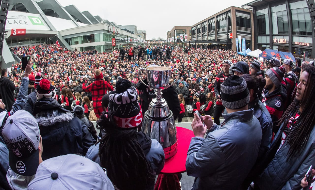 Ottawa REDBLACKS Grey Cup Parade November 29, 2016
