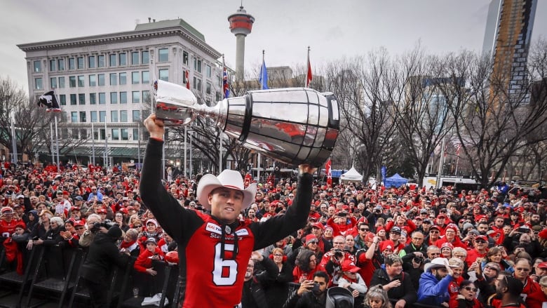 grey cup event with fans in crowd