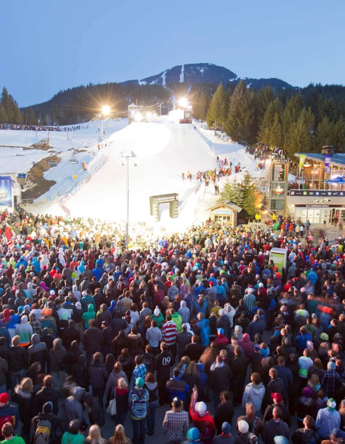 Crowd at the World SKi and Snowboard Festival