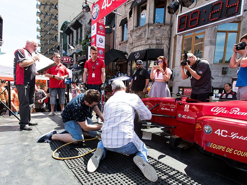 Activity at the Montreal F1 Grand Prix Event on Crescent Street