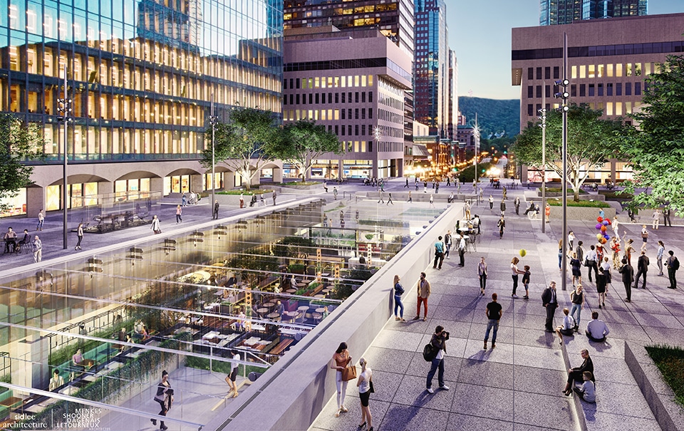 Rendering of Place Ville Marie in Montreal